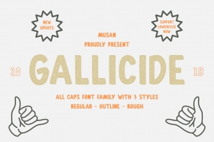 Gallicide With Extras Font Download