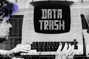 Data Trash Retro Futuristic Font Download