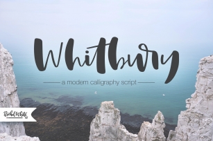 Whitbury, a modern calligraphy font Font Download