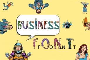 Business font vector pop art Font Download