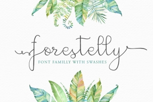 Forestelly familly + swashes Font Download