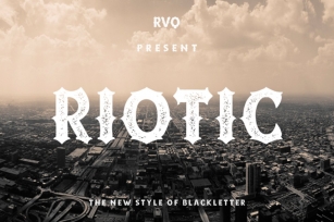 Riotic Typeface + Bonus (intro sale) Font Download