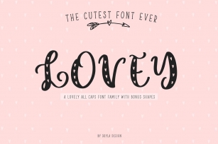 Cute heart font family Lovey Font Download