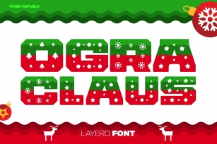 Ogra Clause Layered Christmas Font Download