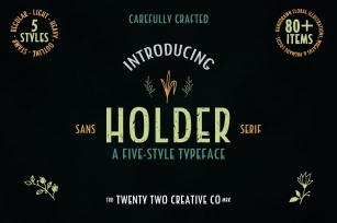 Holder Sans Typeface + Extras Font Download