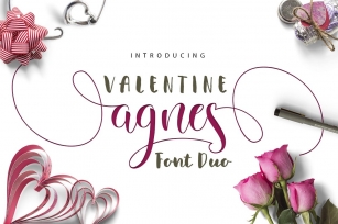 Valentine Agnes FONT DUO Font Download
