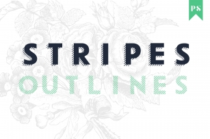 Outlines  Stripes Bundles Font Download