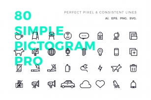 80 Simple Pictogram Pro Font Download