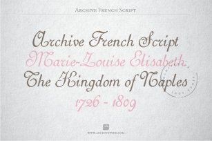 Archive French Script Font Download