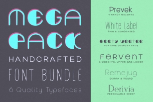 Handed Pack: 6 typefaces Font Download