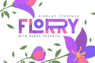 Florry font  illustrations Font Download