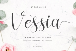 Vessia a lovely script font Font Download