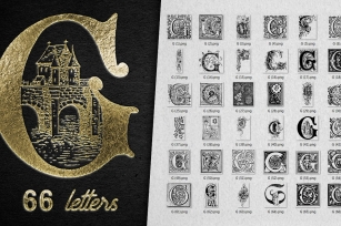 Vintage Letter G Vector And PNG Font Download