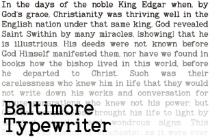 Baltimore Typewriter Font Download
