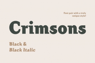 Crimsons—Black  Black Italic Font Download