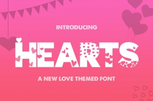 Hearts Silhouette Font Download