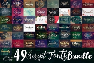49 Script Bundle Font Download