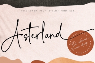 Asterland // Modern Calligraphy SALE Font Download