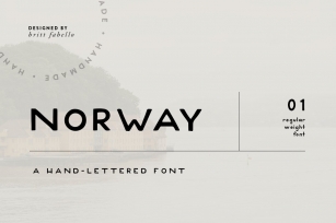 Norway / hand lettered font Font Download