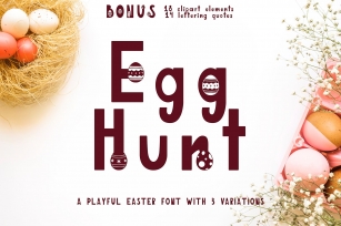 Egg Hunt-decorated font Font Download