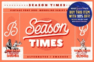 Season Times • Vintage Duo Font Download