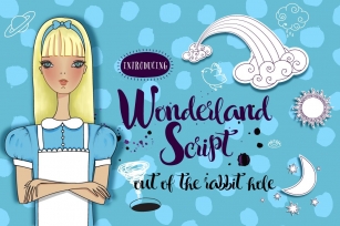 Wonderland Script + Vector Set Font Download