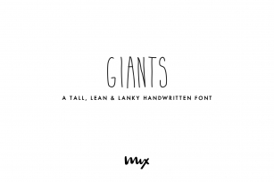 Giants — A Lanky Handwritten Font Download