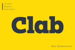 Clab; 18 fonts Font Download