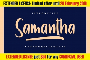Samantha [EXTENDED LICENSE] Font Download