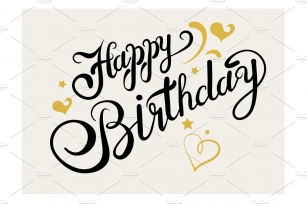 Happy Birthday. Lettering Font Download