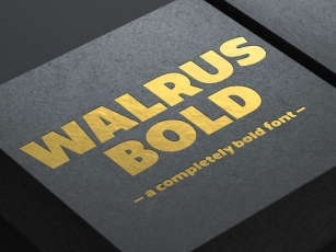 Walrus Bold font (OpenType version) Font Download