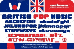 British Pop Music Font Download