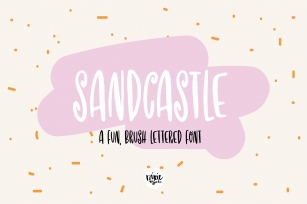SANDCASTLE Hand Lettered Brush Font Download