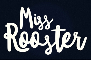 Miss Rooster font Font Download