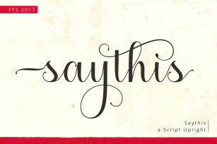 Saythis Script Upright Font Download