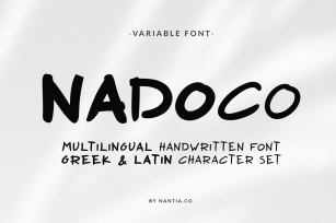 Nadoco Variable Handwritten Font Download