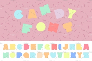 Bright colorful children alphabet Font Download