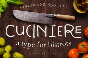 Cuciniere + 40 Icons (Handmade) Font Download