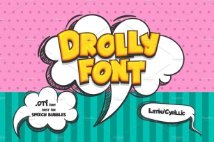 Drolly comics book funny font Font Download