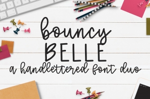 Bouncy Belle Hand lettered Font Download