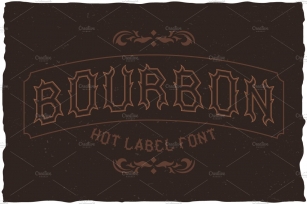 Bourbon Vintage Label Typeface Font Download