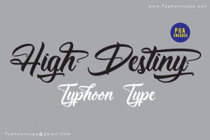 High Destiny font Font Download