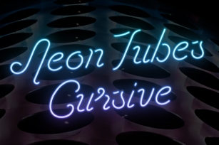 Cursive Neon Tubes Font Download