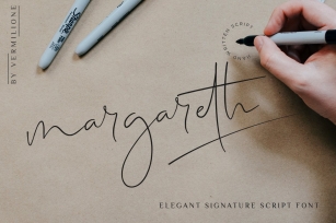 margareth elegant signature script Font Download