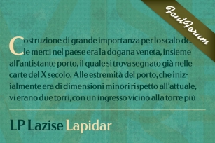LP Lazise Lapidar Font Download