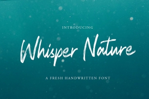 Whisper Nature Brush Script Font Download