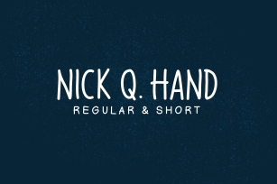 Nick Q Hand Font Download