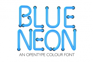 BLUE NEON Font Download