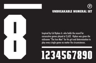 Unbreakable Numeral Set Font Download