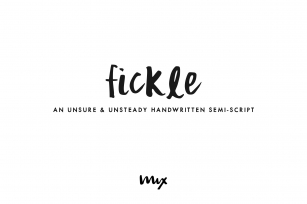 Fickle — A Handwritten Semi-Script Font Download